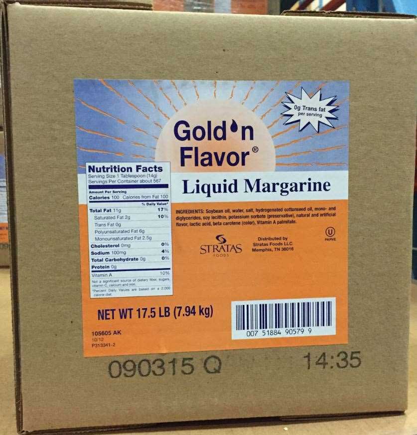 Gold N Flavor Liquid Margarine, 17.5 Pound