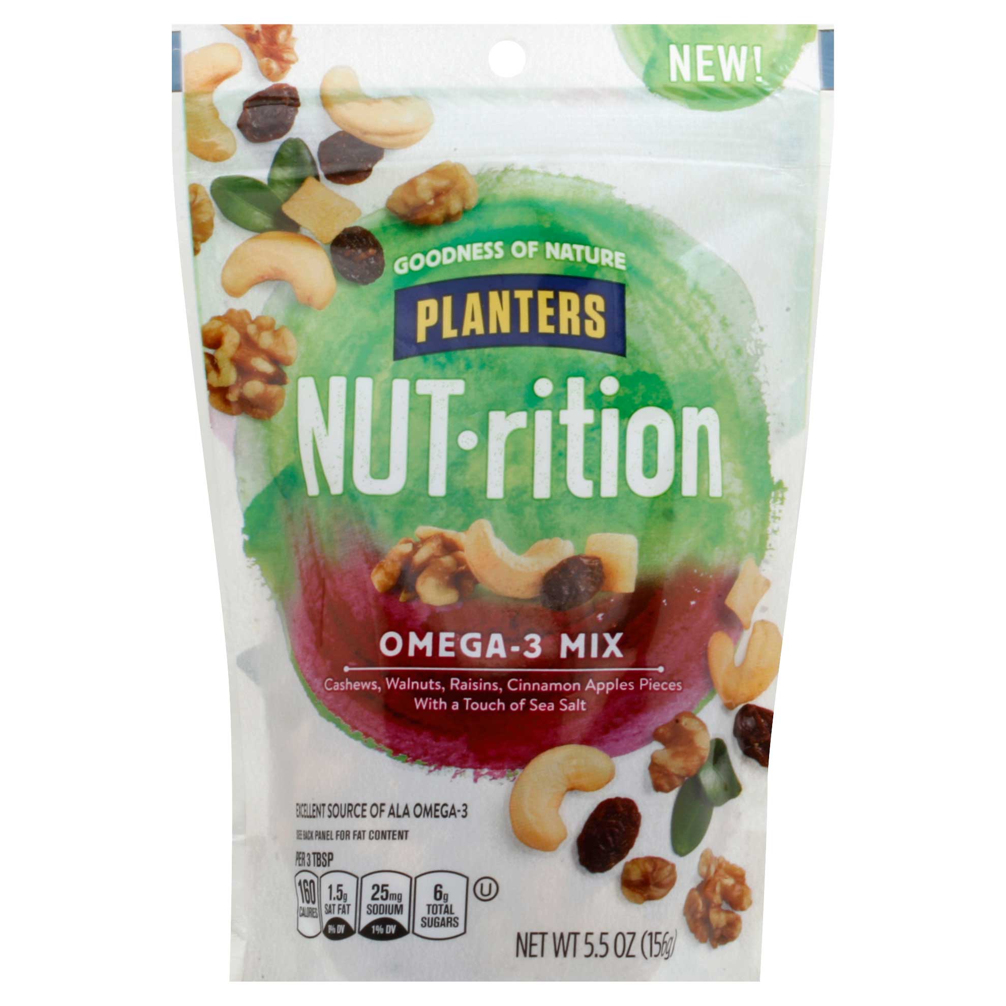 Planters Omega 3 Mix Nutrition Snack Nuts Case FoodServiceDirect