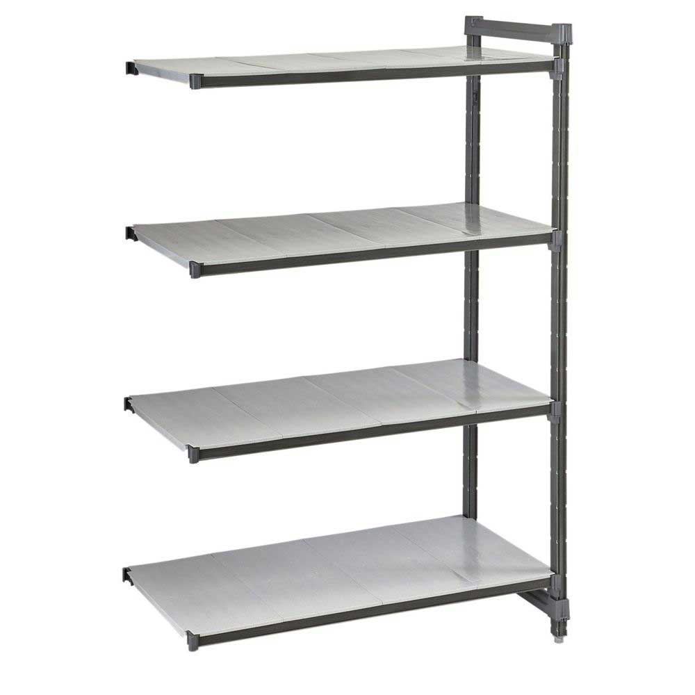 Cambro Camshelving Basics Plus Brushed Graphite 4 Solid Shelf ...